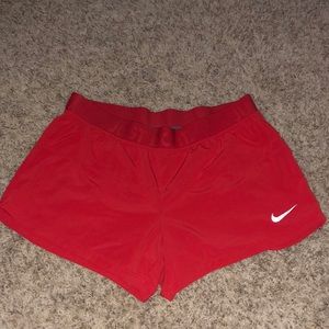 Women’s Red Nike Dri-Fit Running Shorts, Size M